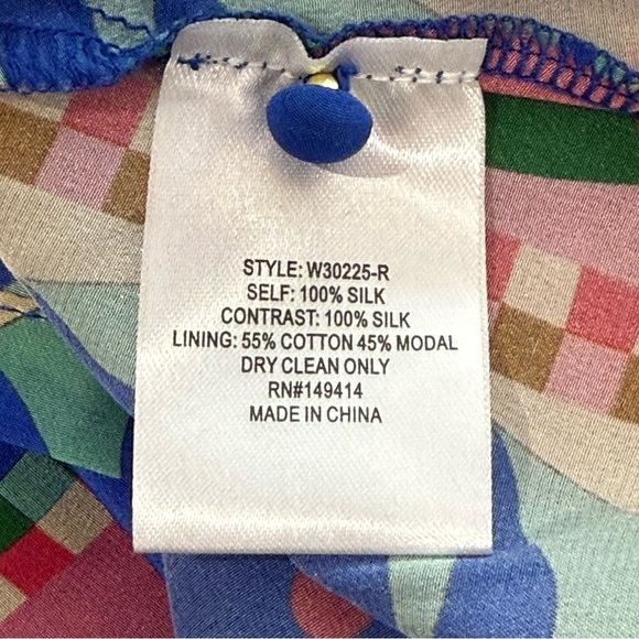 Johnny Was Lionora V-Neck Silk Swing Slip Dress Long Sleeve Sun Print NWT $378 - Picture 16 of 16